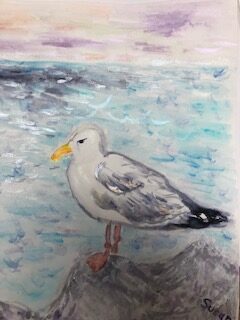 The Sea Gull, 9"x12" watercolor, by Susan Schubert